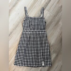 Abercrombie & Fitch Black and White Plaid Dress with Pockets, size Small